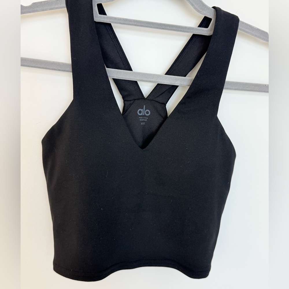 Alo Black Cross-Back Sports Bra